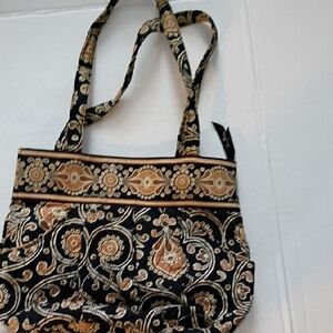Vera Bradley Black and Gold Paisley Tote